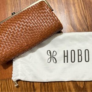 HOBO Leather Clutch in Warm Brown